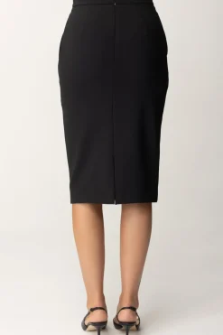 Elisabetta Franchi Gonna a Matita con MorsettoNERO