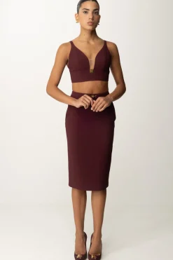 Elisabetta Franchi Gonna a Matita con MorsettoROUGE NOIR