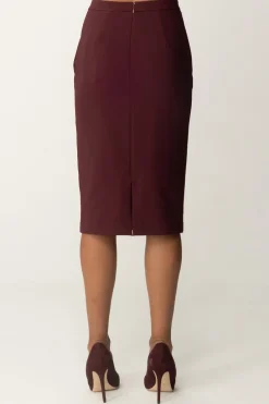 Elisabetta Franchi Gonna a Matita con MorsettoROUGE NOIR