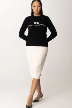 Elisabetta Franchi Gonna a Matita con MorsettoBURRO