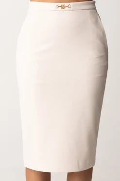 Elisabetta Franchi Gonna a Matita con MorsettoBURRO