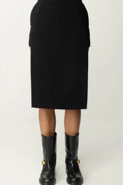 Elisabetta Franchi Gonna Midi con ShortsNERO