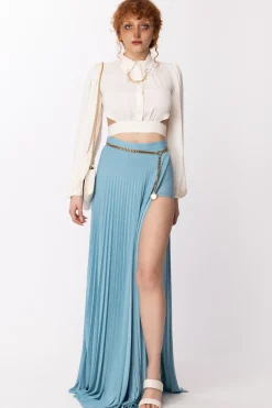 Elisabetta Franchi Gonna Plissettata In LurexCARTADAZUCCHERO