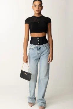 Elisabetta Franchi Jeans con CorsettoLIGHT DENIM