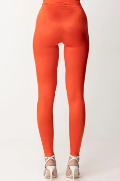 Elisabetta Franchi Leggings In Lycra con LogoCORALLO