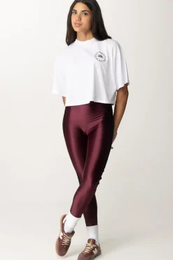 Elisabetta Franchi Leggings In Lycra con Bande LogateROUGE NOIR