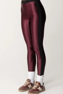 Elisabetta Franchi Leggings In Lycra con Bande LogateROUGE NOIR