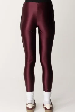 Elisabetta Franchi Leggings In Lycra con Bande LogateROUGE NOIR