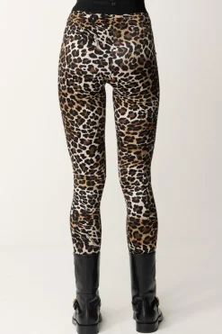 Elisabetta Franchi Leggings Animalier con Fascione LogatoANIMALIER
