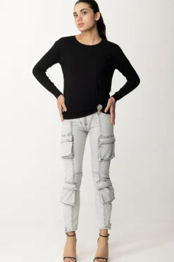 Elisabetta Franchi Maglia con AnelloNERO