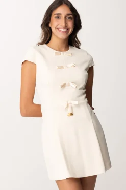 Elisabetta Franchi Mini Abito con Fiocchetti In RasoBURRO