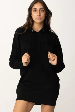 Elisabetta Franchi Mini Abito a Felpa con CappuccioNERO