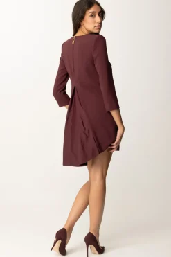 Elisabetta Franchi Mini Abito con Inserto In VelaROUGE NOIR