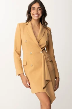 Elisabetta Franchi Mini Abito Giacca con RucheBRONZE