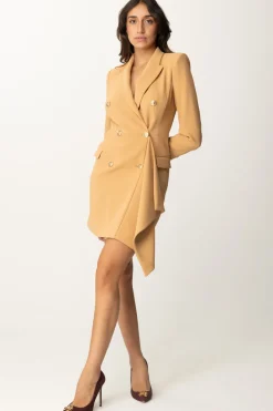 Elisabetta Franchi Mini Abito Giacca con RucheBRONZE