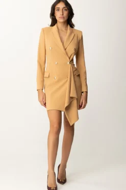 Elisabetta Franchi Mini Abito Giacca con RucheBRONZE