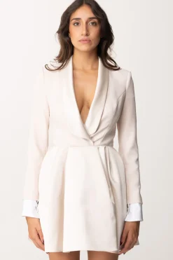 Elisabetta Franchi Mini Abito con Gonna a Pieghe e ReversLATTICE