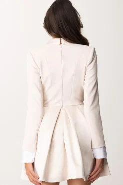 Elisabetta Franchi Mini Abito con Gonna a Pieghe e ReversLATTICE