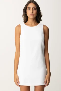 Elisabetta Franchi Mini Abito a Sacchetto con FiocchettoAVORIO