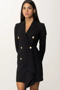 Elisabetta Franchi Mini Abito Giacca con RucheNERO