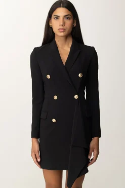 Elisabetta Franchi Mini Abito Giacca con RucheNERO