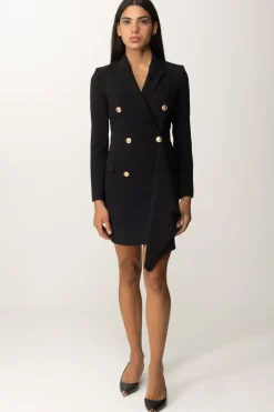 Elisabetta Franchi Mini Abito Giacca con RucheNERO