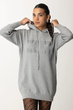 Elisabetta Franchi Mini Abito a Felpa con CappuccioGRIGIO MELANGE