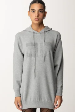 Elisabetta Franchi Mini Abito a Felpa con CappuccioGRIGIO MELANGE