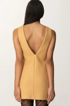 Elisabetta Franchi Mini Abito a Sacchetto con TasconiBRONZE