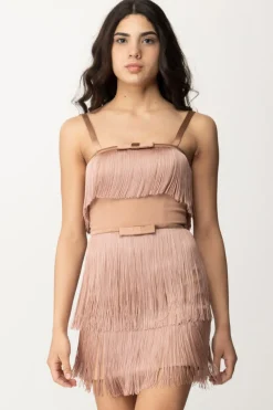 Elisabetta Franchi Mini Abito con Frange e FiocchiNUDO