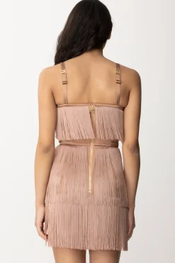 Elisabetta Franchi Mini Abito con Frange e FiocchiNUDO