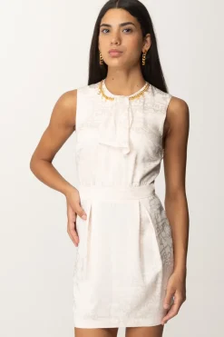 Elisabetta Franchi Mini Abito In Crepe con CharmsLATTICE