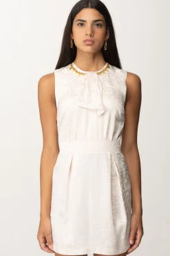 Elisabetta Franchi Mini Abito In Crepe con CharmsLATTICE