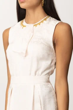 Elisabetta Franchi Mini Abito In Crepe con CharmsLATTICE