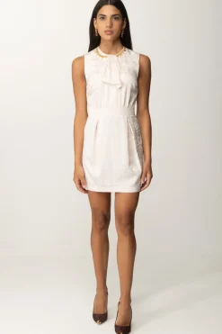 Elisabetta Franchi Mini Abito In Crepe con CharmsLATTICE