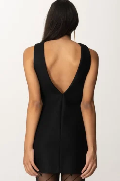 Elisabetta Franchi Mini Abito a Sacchetto con TasconiNERO