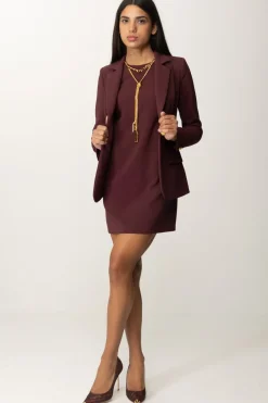 Elisabetta Franchi Mini Abito a Sacchetto con CollanaROUGE NOIR