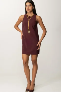 Elisabetta Franchi Mini Abito a Sacchetto con CollanaROUGE NOIR