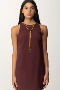 Elisabetta Franchi Mini Abito a Sacchetto con CollanaROUGE NOIR