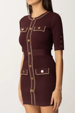 Elisabetta Franchi Miniabito con CatenaROUGE NOIR