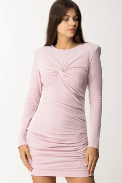 Elisabetta Franchi Miniabito In Velluto DrappeggiatoSOFT BERRY