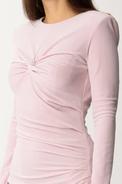 Elisabetta Franchi Miniabito In Velluto DrappeggiatoSOFT BERRY