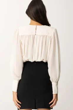 Elisabetta Franchi Miniabito con Blusa In GeorgetteBURRO/NERO