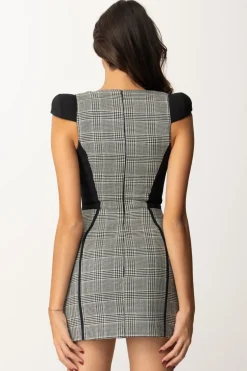 Elisabetta Franchi Miniabito Doll In Principe Di GallesNERO/GALLES