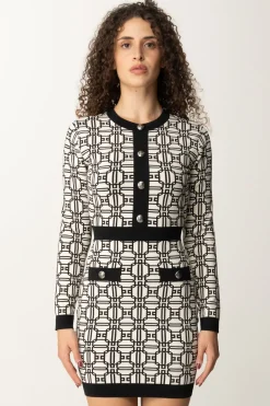 Elisabetta Franchi Miniabito Logato a ContrastoBURRO/NERO