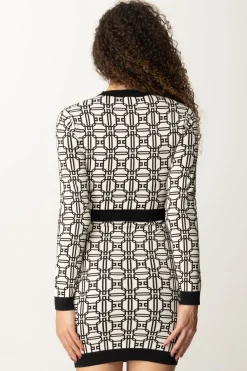 Elisabetta Franchi Miniabito Logato a ContrastoBURRO/NERO