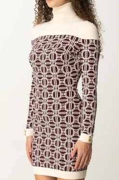 Elisabetta Franchi Miniabito Dolcevita LogatoROUGE NOIR/BURRO