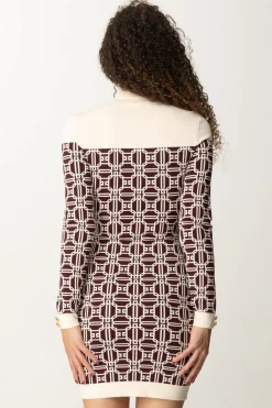 Elisabetta Franchi Miniabito Dolcevita LogatoROUGE NOIR/BURRO