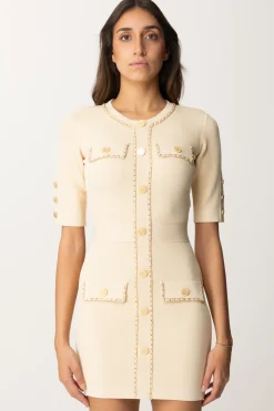 Elisabetta Franchi Miniabito con CatenaCREMA