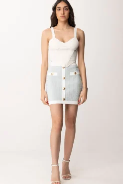 Elisabetta Franchi Minigonna EmbossedACQUA